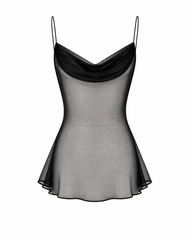 Onyx Silk Chiffon Dress