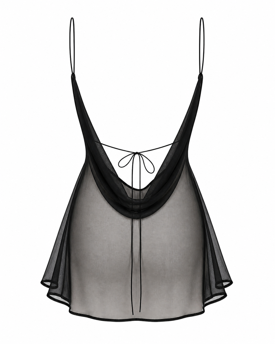 Onyx Silk Chiffon Dress