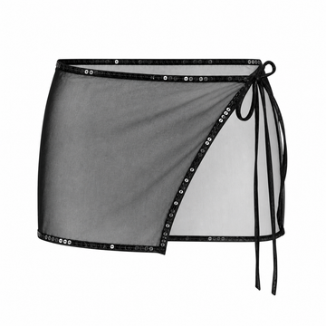 Onyx Sheer Silk Mini Skirt