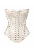 Allura Corset — front view, handmade luxury silk corset by Faye Dreamgirl
